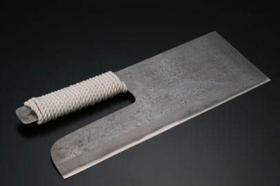 左藤蔵 そば切包丁 積層鋼(15層) 共柄ヒモ巻き 330mm