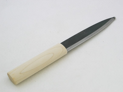 左藤蔵 玉付間切包丁 木柄 4寸(120mm) 青紙2号