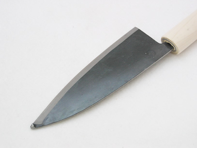 左藤蔵 玉付ウス出刃 木柄 5寸(150mm) 青紙2号:刃部