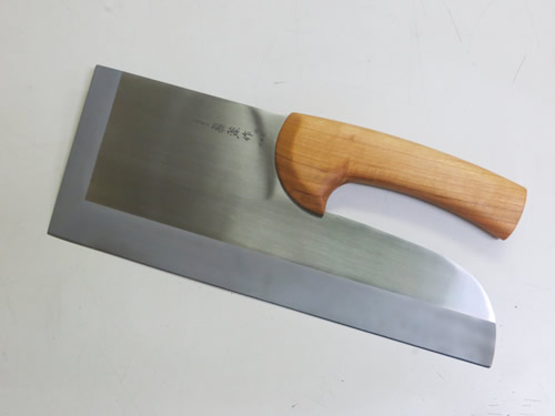 左藤蔵 入門用ステンレス製「そば切り庖丁 木柄 33cm 左利き用