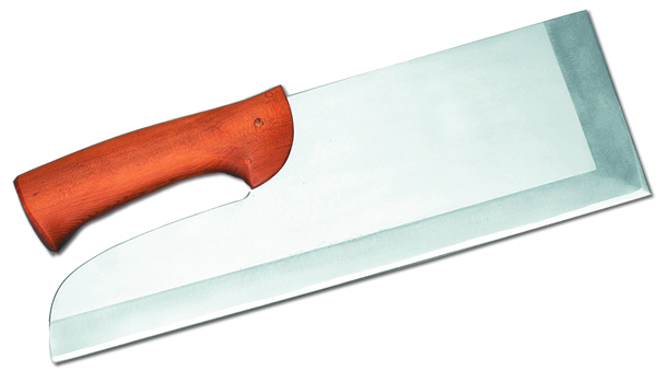 蕎麦切り庖丁江戸型総磨き 木柄36cm