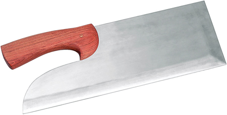HS-1035そば切庖丁 極薄総磨き 木柄 36cm